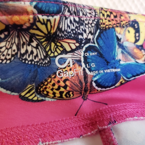 COPY - Gap Fit Girls 10-11 (Lg) Pink Tropical Butterfly Pineapple Leggings Pants - Picture 6 of 6